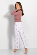 Piżama Damska Model Anabelle Rose/White - Momenti Per Me - s