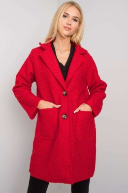 Płaszcz Damski Model TW-PL-BI-21717.40P Red - Och Bella - uniwersalny