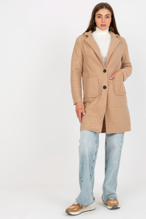 Płaszcz Damski Model TW-PL-BI-7372.18 Beige - Och Bella - uniwersalny