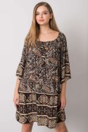 Sukienka Model TW-SK-BI-H3004.37X Black/Beige - Och Bella - uniwersalny Sukienka Model TW-SK-BI-H3004.37X Black/Beige - Och Bella - uniwersalny