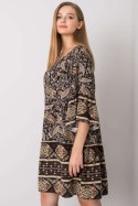 Sukienka Model TW-SK-BI-H3004.37X Black/Beige - Och Bella - uniwersalny Sukienka Model TW-SK-BI-H3004.37X Black/Beige - Och Bella - uniwersalny