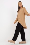 Sweter Damski Model TW-SW-BI-1222.13X Camel - Och Bella - uniwersalny