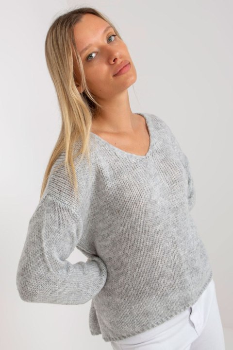 Sweter Damski Model TW-SW-BI-3002.98 Grey - Och Bella - uniwersalny