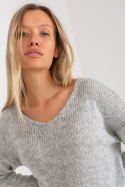 Sweter Damski Model TW-SW-BI-3002.98 Grey - Och Bella - uniwersalny