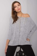 Sweter Damski Model TW-SW-BI-559.45 Grey - Och Bella - uniwersalny Sweter Damski Model TW-SW-BI-559.45 Grey - Och Bella - uniwersalny