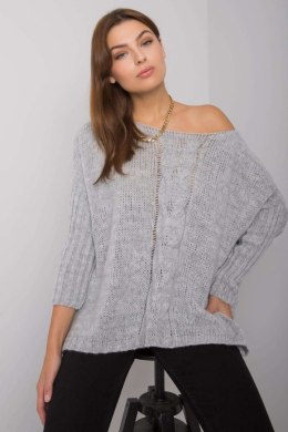 Sweter Damski Model TW-SW-BI-559.45 Grey - Och Bella - uniwersalny