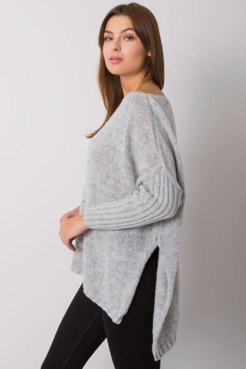 Sweter Damski Model TW-SW-BI-559.45 Grey - Och Bella - uniwersalny Sweter Damski Model TW-SW-BI-559.45 Grey - Och Bella - uniwersalny