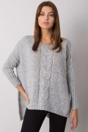 Sweter Damski Model TW-SW-BI-559.45 Grey - Och Bella - uniwersalny Sweter Damski Model TW-SW-BI-559.45 Grey - Och Bella - uniwersalny