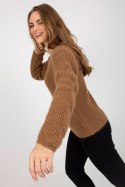 Sweter Damski Model TW-SW-BI-9030.08 Brown - Och Bella - uniwersalny Sweter Damski Model TW-SW-BI-9030.08 Brown - Och Bella - uniwersalny