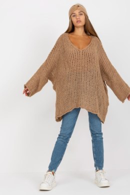 Sweter Damski Model TW-SW-BI-M2200.27 Dark Beige - Och Bella - uniwersalny