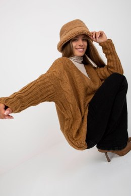 Sweter Damski Model TW-SW-BI-M903.33X Camel - Och Bella - uniwersalny