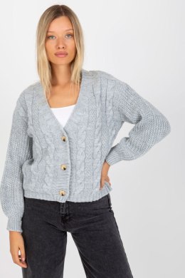 Sweter Kardigan Model TW-SW-BI-6030.02 Grey - Och Bella - uniwersalny