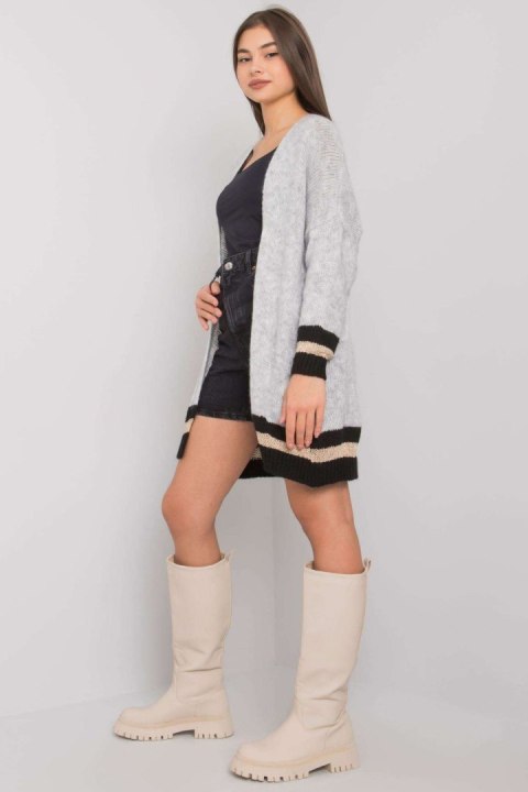 Sweter Kardigan Model TW-SW-BI-A21768.21 Grey - Och Bella - uniwersalny Sweter Kardigan Model TW-SW-BI-A21768.21 Grey - Och Bella - uniwersalny