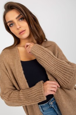 Sweter Kardigan Model TW-SW-BI-M2201.87 Dark Beige - Och Bella - uniwersalny
