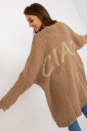Sweter Kardigan Model TW-SW-BI-M2201.87 Dark Beige - Och Bella - uniwersalny