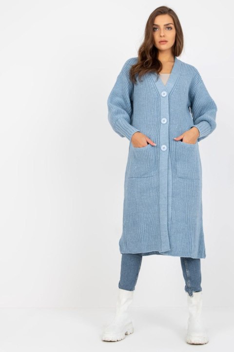 Sweter Kardigan Model TW-SW-BL-0100.38X Light Blue - Och Bella - uniwersalny