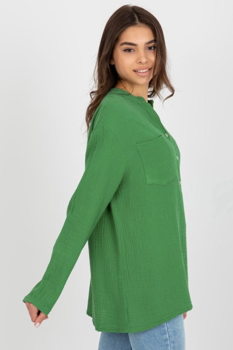 Bluzka Model TW-KS-BI-1144.07 Green - Och Bella - L Bluzka Model TW-KS-BI-1144.07 Green - Och Bella - L