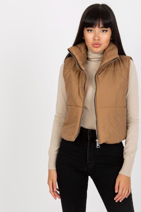 Kamizelka Model TW-KZ-BI-82230.19 Light Brown - Och Bella - uniwersalny Kamizelka Model TW-KZ-BI-82230.19 Light Brown - Och Bella - uniwersalny