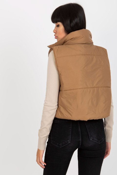 Kamizelka Model TW-KZ-BI-82230.19 Light Brown - Och Bella - uniwersalny Kamizelka Model TW-KZ-BI-82230.19 Light Brown - Och Bella - uniwersalny