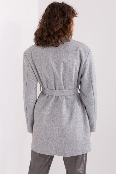 Płaszcz Damski Model TW-PL-BI-2022320.01X Grey - Och Bella - L Płaszcz Damski Model TW-PL-BI-2022320.01X Grey - Och Bella - L