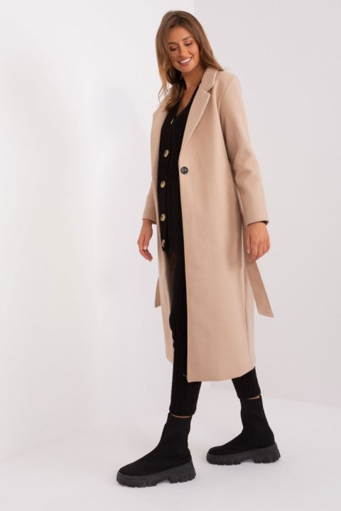 Płaszcz Damski Model TW-PL-BI-5312-1.31 Beige - Och Bella - XL Płaszcz Damski Model TW-PL-BI-5312-1.31 Beige - Och Bella - XL