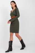 Sukienka Model TW-SK-BE-BQ183.19 Khaki - Och Bella - M Sukienka Model TW-SK-BE-BQ183.19 Khaki - Och Bella - M