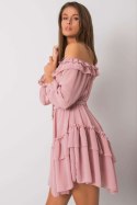 Sukienka Model TW-SK-BI-0931.40P Pink - Och Bella - uniwersalny Sukienka Model TW-SK-BI-0931.40P Pink - Och Bella - uniwersalny