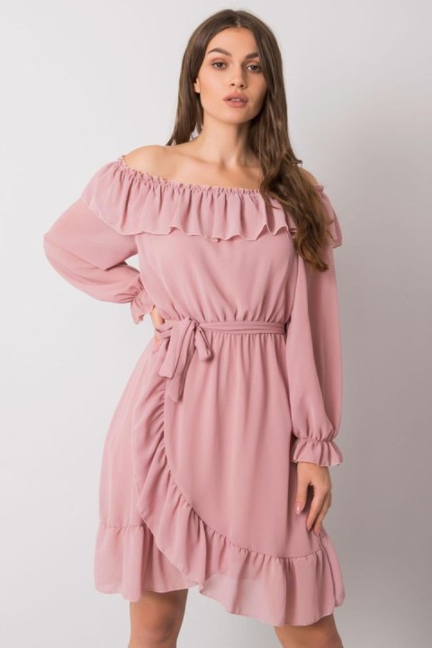 Sukienka Model TW-SK-BI-1203.72P Pink - Och Bella - uniwersalny Sukienka Model TW-SK-BI-1203.72P Pink - Och Bella - uniwersalny