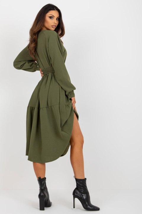 Sukienka Model TW-SK-BI-2021706.93P Khaki - Och Bella - L Sukienka Model TW-SK-BI-2021706.93P Khaki - Och Bella - L