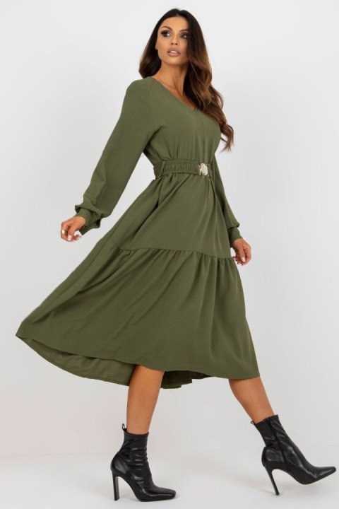 Sukienka Model TW-SK-BI-2021706.93P Khaki - Och Bella - s Sukienka Model TW-SK-BI-2021706.93P Khaki - Och Bella - s