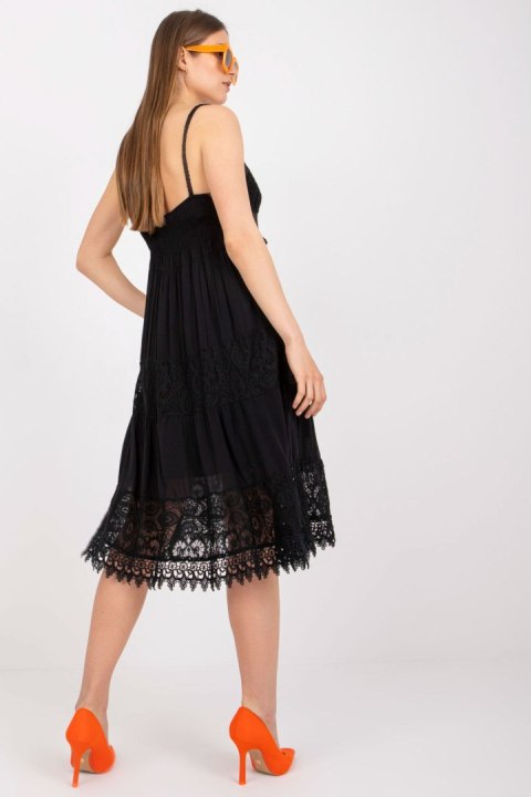 Sukienka Model TW-SK-BI-82345.19P Black - Och Bella - S Sukienka Model TW-SK-BI-82345.19P Black - Och Bella - S