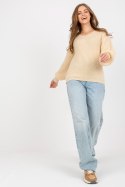 Sweter Damski Model TW-SW-BI-9029.84 Beige - Och Bella - uniwersalny