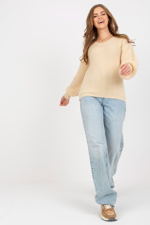 Sweter Damski Model TW-SW-BI-9029.84 Beige - Och Bella - uniwersalny