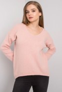 Sweter Damski Model TW-SW-BI-9802.25X Light Pink - Och Bella - uniwersalny Sweter Damski Model TW-SW-BI-9802.25X Light Pink - Och Bella - uniwersalny