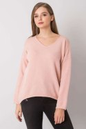 Sweter Damski Model TW-SW-BI-9802.25X Light Pink - Och Bella - uniwersalny Sweter Damski Model TW-SW-BI-9802.25X Light Pink - Och Bella - uniwersalny