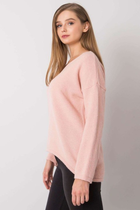 Sweter Damski Model TW-SW-BI-9802.25X Light Pink - Och Bella - uniwersalny Sweter Damski Model TW-SW-BI-9802.25X Light Pink - Och Bella - uniwersalny