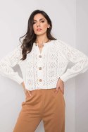 Sweter Kardigan Model TW-SW-BI-591.60 Ecru - Och Bella - uniwersalny Sweter Kardigan Model TW-SW-BI-591.60 Ecru - Och Bella - uniwersalny