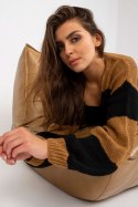 Sweter Kardigan Model TW-SW-BI-M3022.29X Camel - Och Bella - uniwersalny Sweter Kardigan Model TW-SW-BI-M3022.29X Camel - Och Bella - uniwersalny
