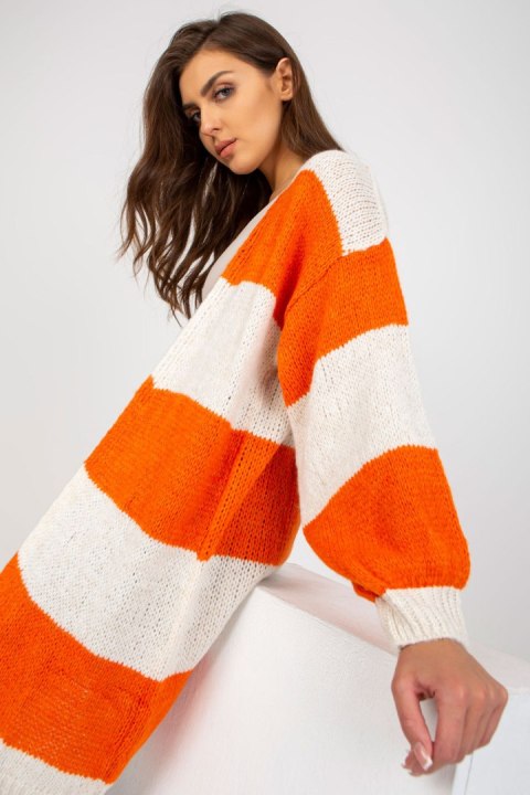 Sweter Kardigan Model TW-SW-BI-M3022.29X Orange - Och Bella - uniwersalny Sweter Kardigan Model TW-SW-BI-M3022.29X Orange - Och Bella - uniwersalny