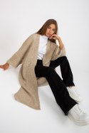 Sweter Kardigan Model TW-SW-BI-M31.36X Beige - Och Bella - uniwersalny Sweter Kardigan Model TW-SW-BI-M31.36X Beige - Och Bella - uniwersalny