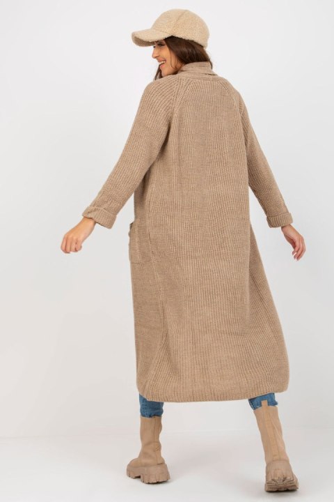 Sweter Kardigan Model TW-SW-BL-2453.91P Beige - Och Bella - uniwersalny Sweter Kardigan Model TW-SW-BL-2453.91P Beige - Och Bella - uniwersalny