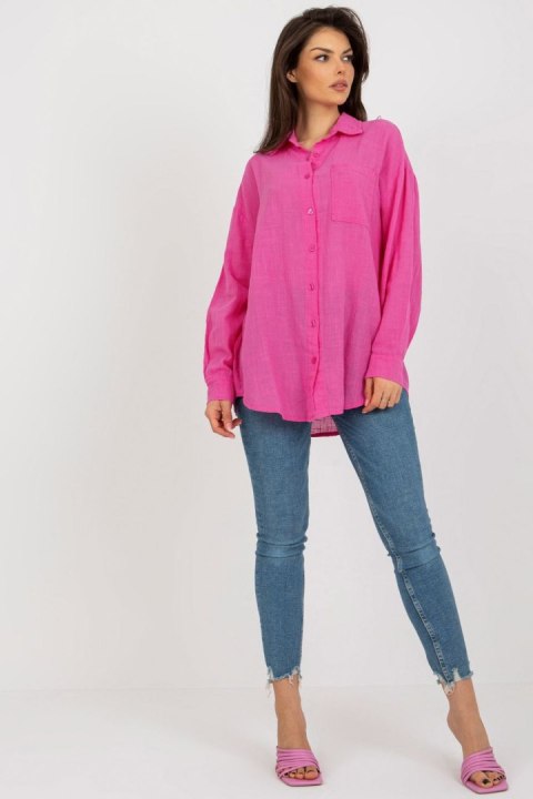 Koszula Damska Model TW-KS-BI-26698.50 Dark Pink - Och Bella - M Koszula Damska Model TW-KS-BI-26698.50 Dark Pink - Och Bella - M