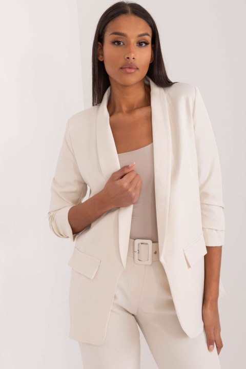 Marynarka Model TW-ZT-BI-24155a.01X Light Beige - Och Bella - M Marynarka Model TW-ZT-BI-24155a.01X Light Beige - Och Bella - M