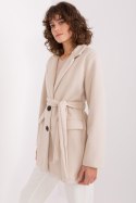 Płaszcz Damski Model TW-PL-BI-2022320.01X Light Beige - Och Bella - M
