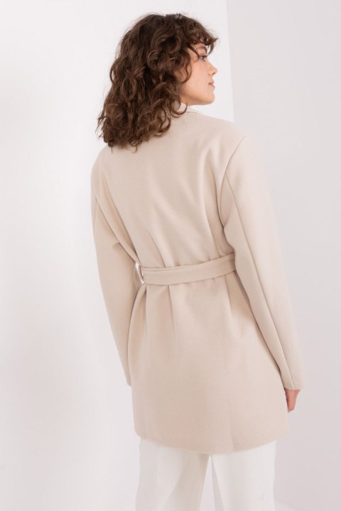 Płaszcz Damski Model TW-PL-BI-2022320.01X Light Beige - Och Bella - M Płaszcz Damski Model TW-PL-BI-2022320.01X Light Beige - Och Bella - M