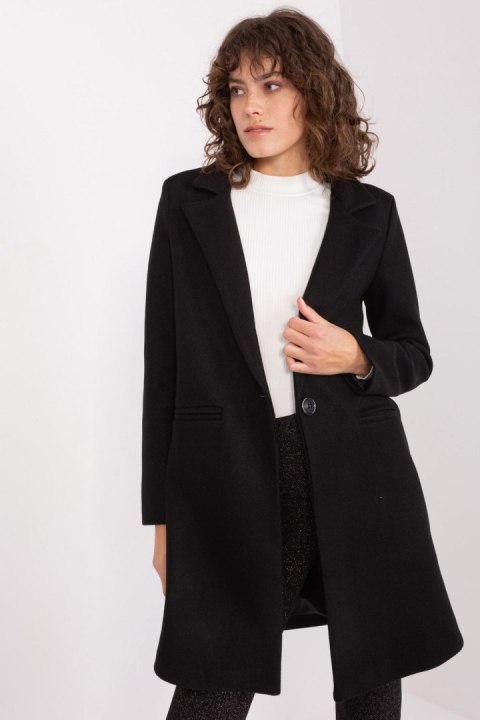 Płaszcz Damski Model TW-PL-BI-23314.00P Black - Och Bella - L Płaszcz Damski Model TW-PL-BI-23314.00P Black - Och Bella - L