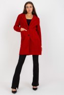 Płaszcz Damski Model TW-PL-BI-7372.18 Dark Red - Och Bella - uniwersalny