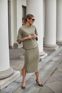Spódnica Komplet Model M329/2 Khaki - La Aurora - 38