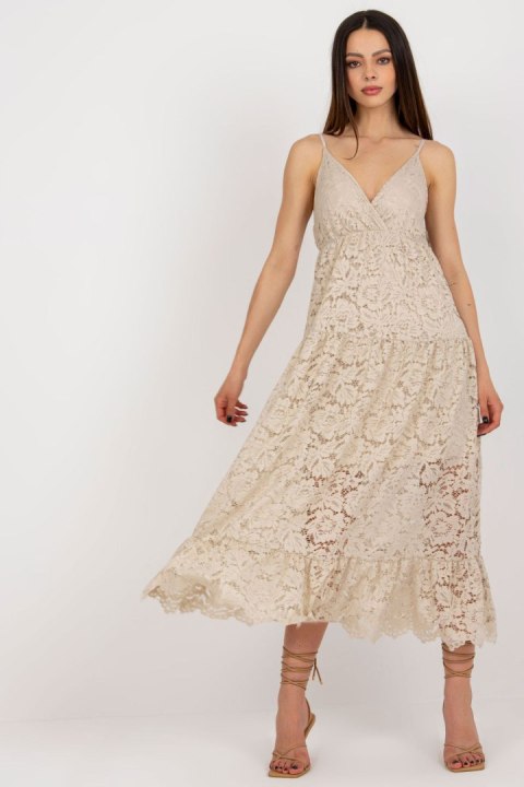 Sukienka Model TW-SK-BI-8247.62P Beige - Och Bella - XL