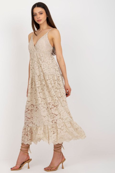 Sukienka Model TW-SK-BI-8247.62P Beige - Och Bella - XL Sukienka Model TW-SK-BI-8247.62P Beige - Och Bella - XL
